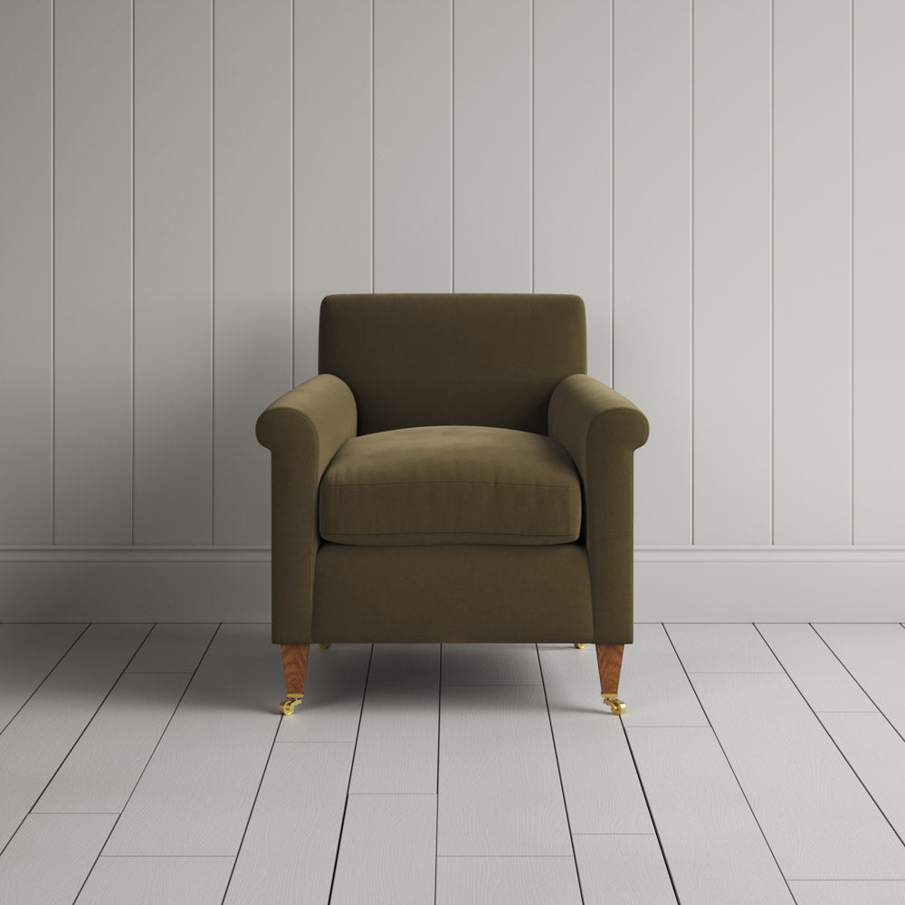 Idler Armchair in Intelligent Velvet Sepia