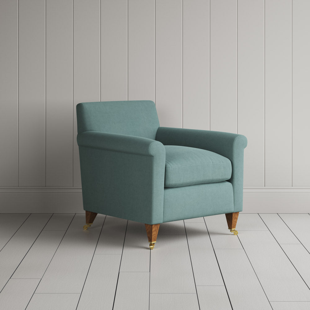 Idler Armchair in Laidback Linen Cerulean