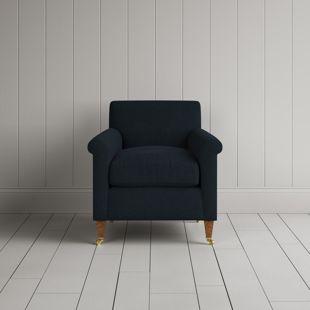 Idler Armchair in Laidback Linen Midnight