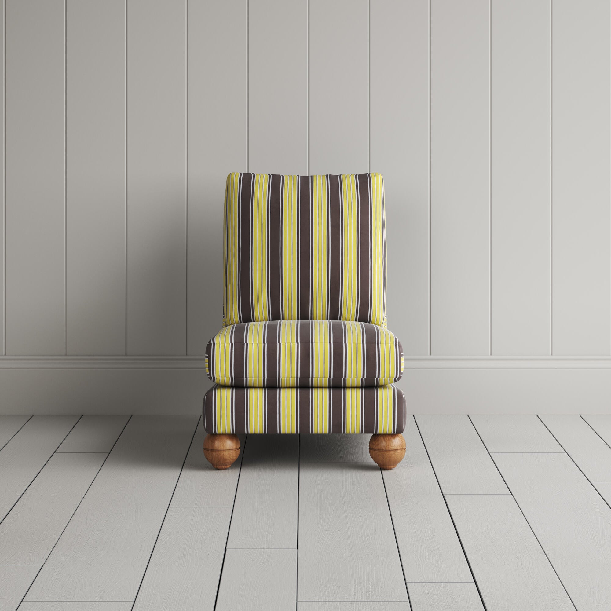Perch Slipper Armchair in Regatta Cotton, Custard