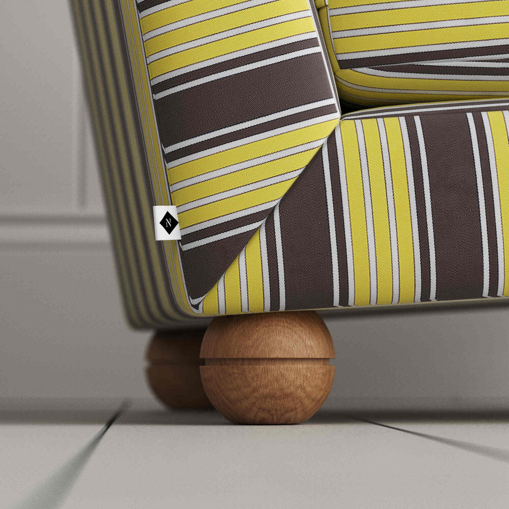 Perch Slipper Armchair in Regatta Cotton, Custard
