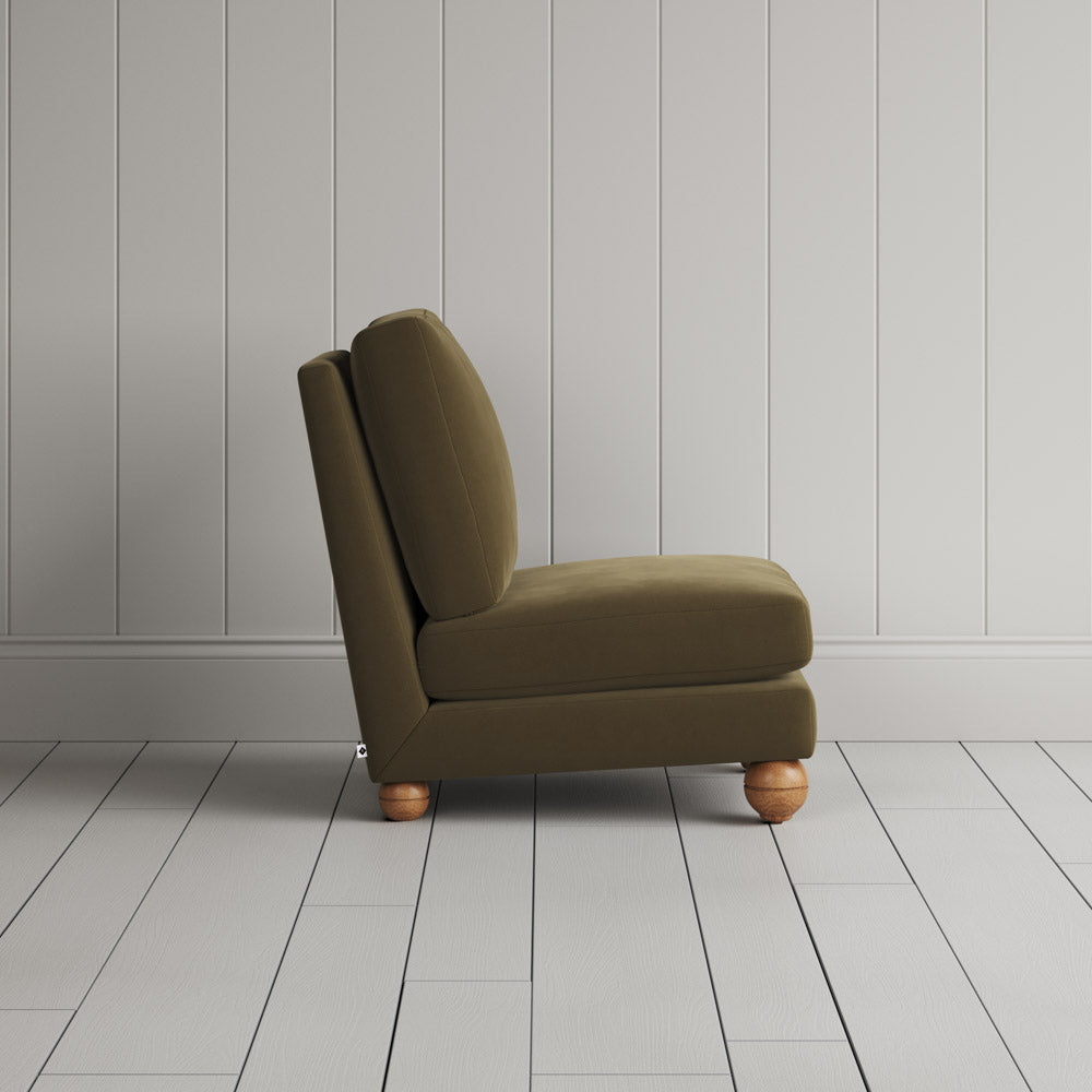Side view of Slipper Armchair