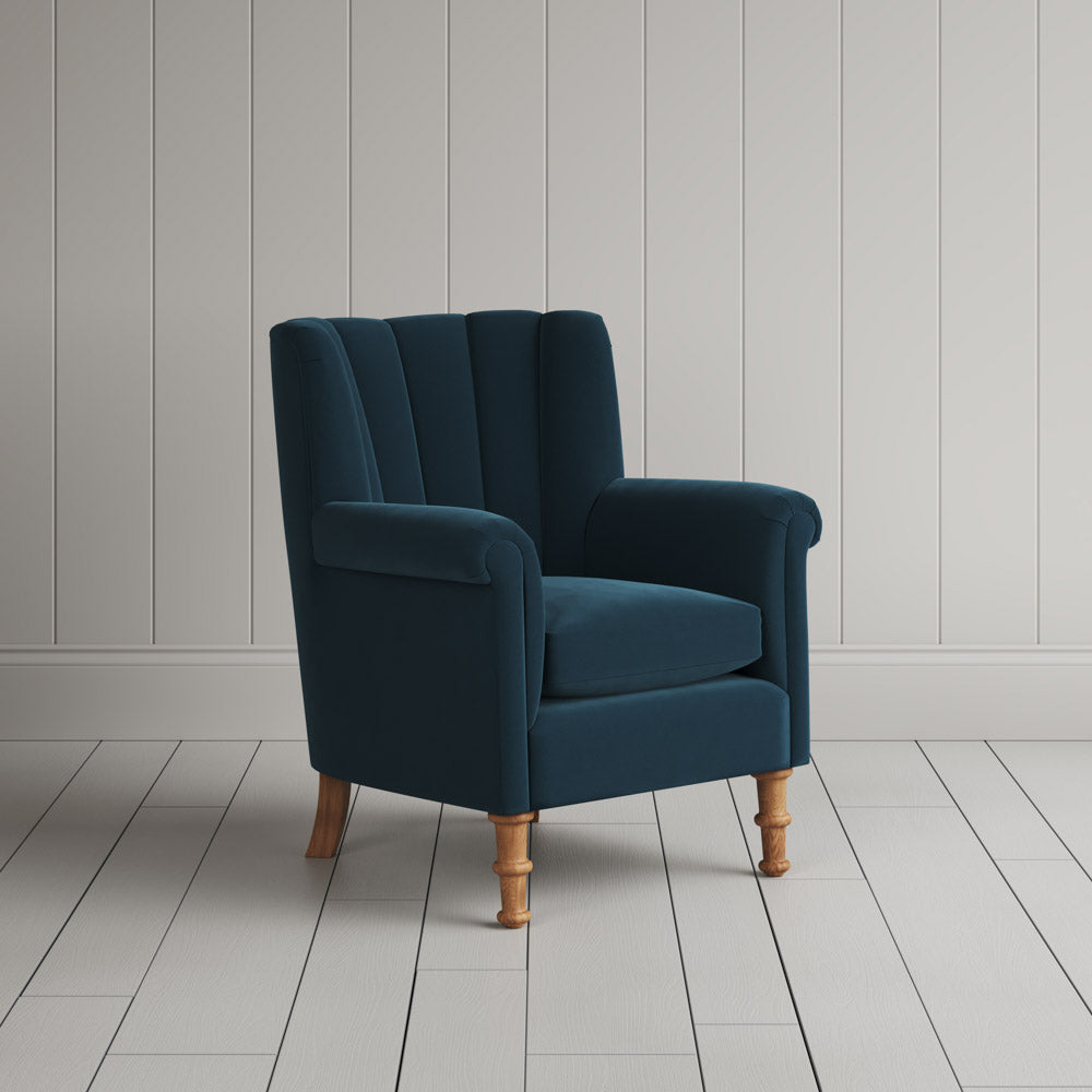 Time Out Armchair in Intelligent Velvet Aegean
