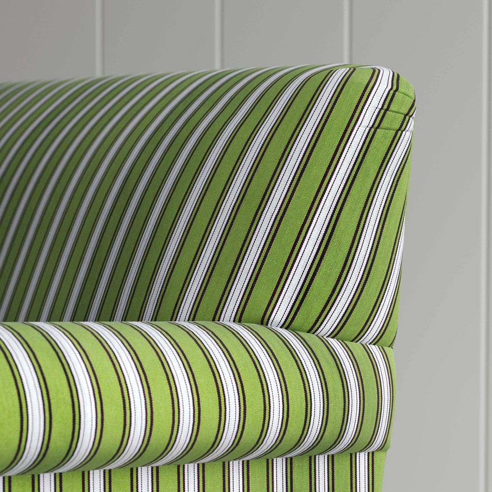 Curtain Call Armchair in Colonnade Cotton, Green and Wine