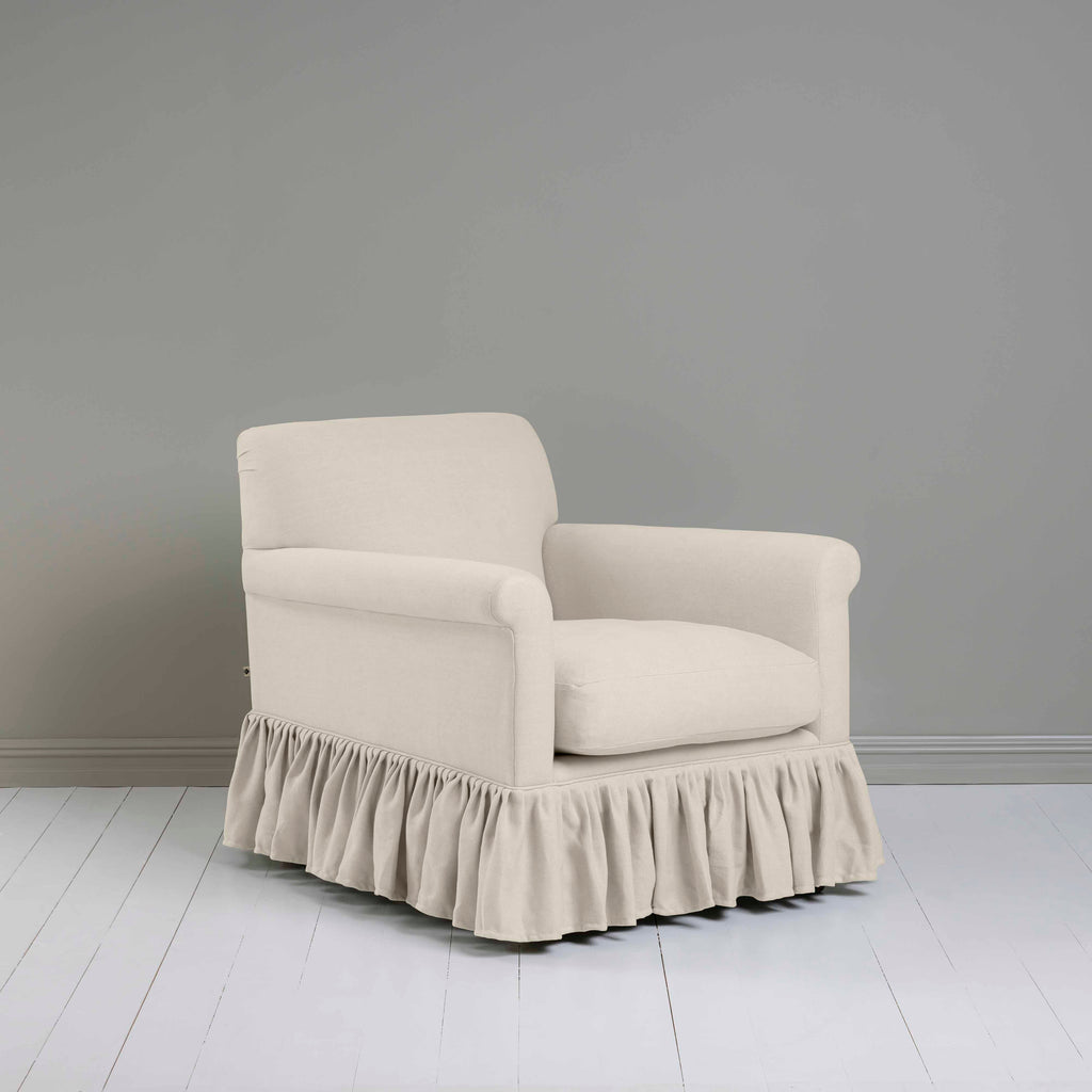 Curtain Call Armchair in Laidback Linen Dove - Nicola Harding