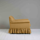 Curtain Call Armchair in Laidback Linen Ochre, Side View - Nicola Harding
