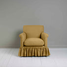 Curtain Call Armchair in Laidback Linen Ochre, Front View - Nicola Harding