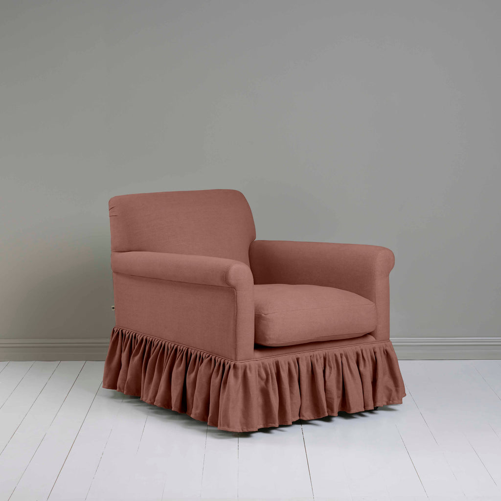 Curtain Call Armchair in Laidback Linen Sweet Briar - Nicola Harding