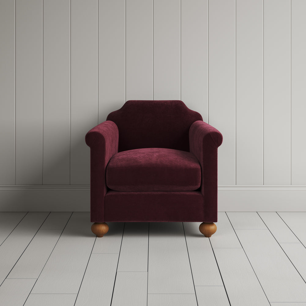 Armchair in Classic Corduroy Cherry
