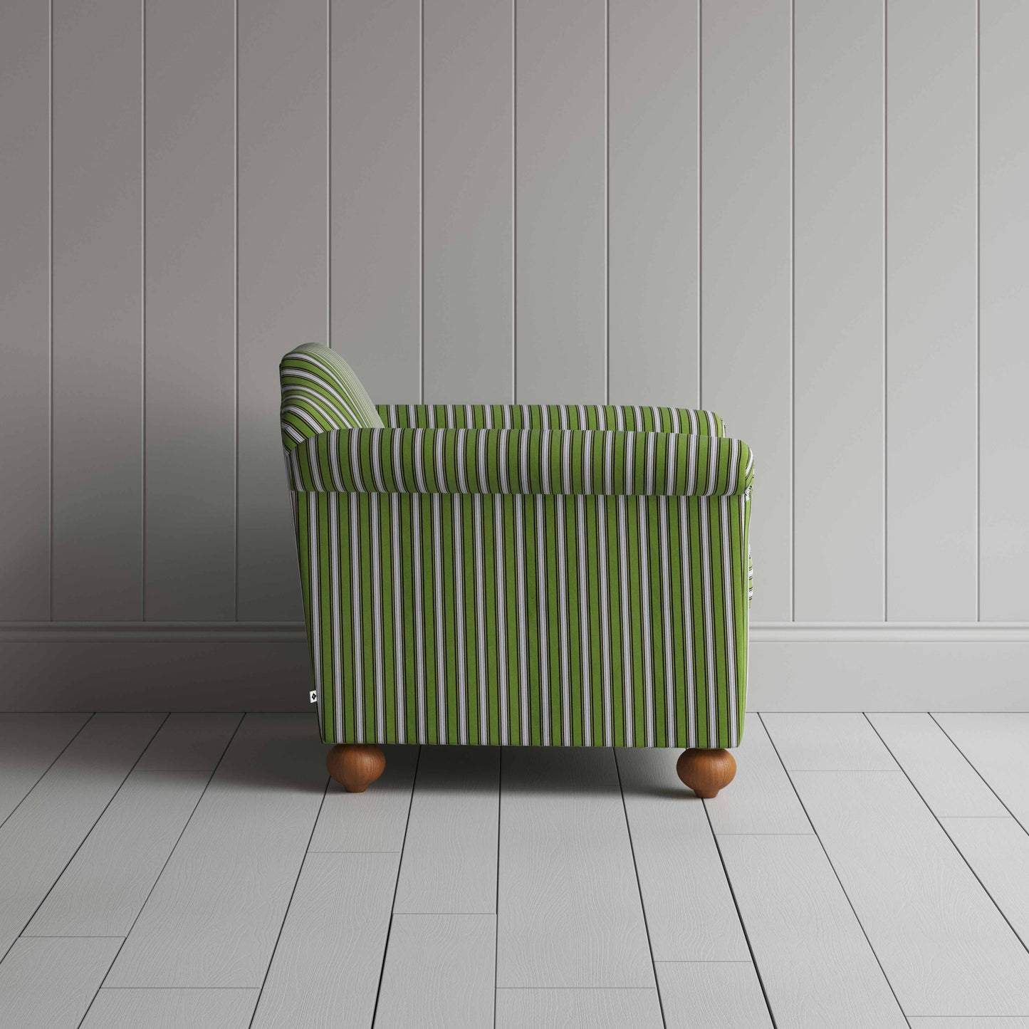 Dolittle Armchair in Colonnade Cotton, Green and Wine