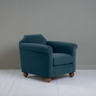 Dolittle Armchair in Intelligent Velvet Aegean - Nicola Harding