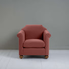 Dolittle Armchair in Intelligent Velvet Damson, Front View - Nicola Harding