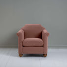 Dolittle Armchair in Intelligent Velvet Dusky Pink, Front View - Nicola Harding