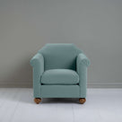 Dolittle Armchair in Intelligent Velvet Mineral, Front View - Nicola Harding
