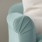 Dolittle Armchair in Intelligent Velvet Mineral, Arm Design Closeup - Nicola Harding