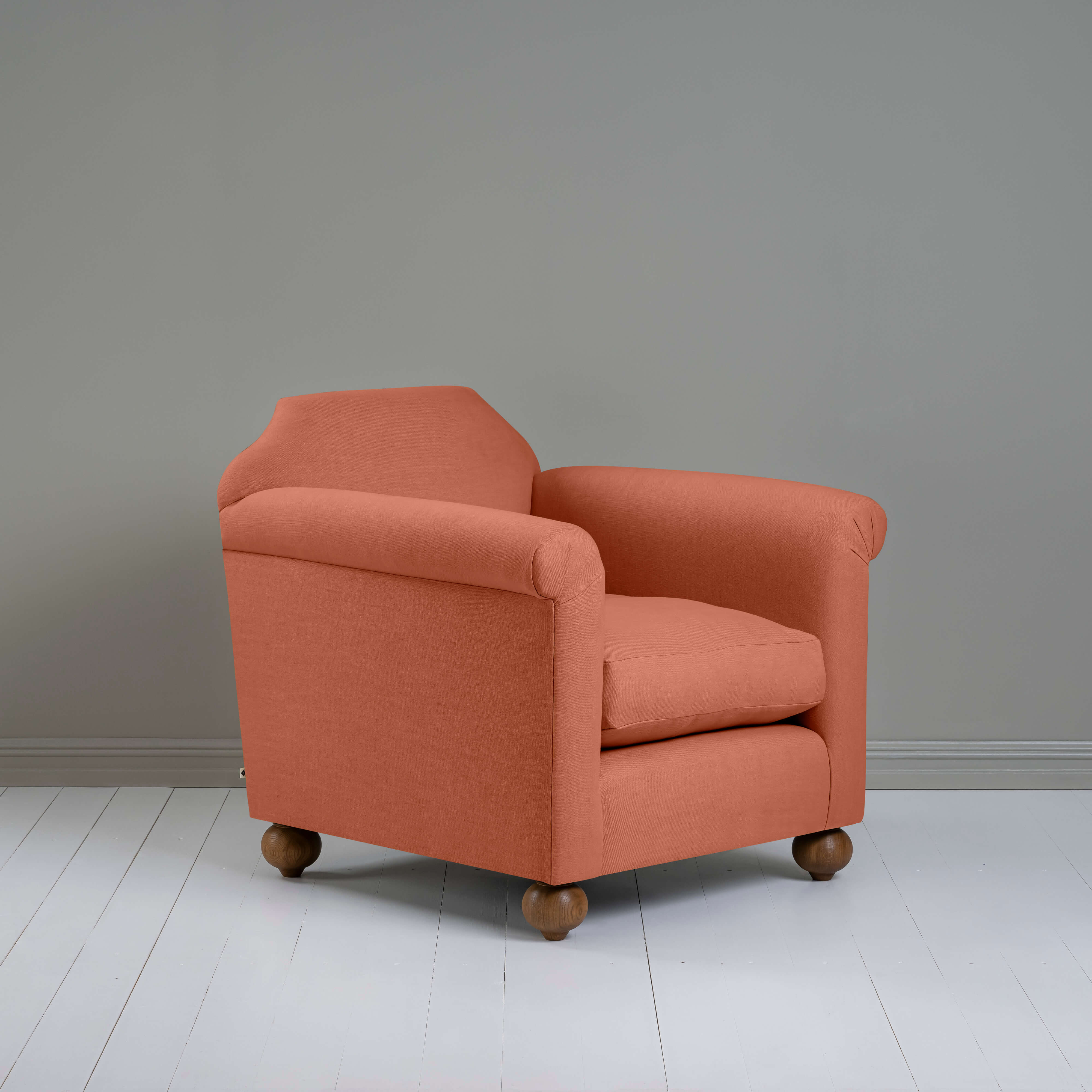  Dolittle Armchair in Laidback Linen Cayenne 