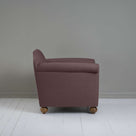 Dolittle Armchair in Laidback Linen Damson, Side View - Nicola Harding