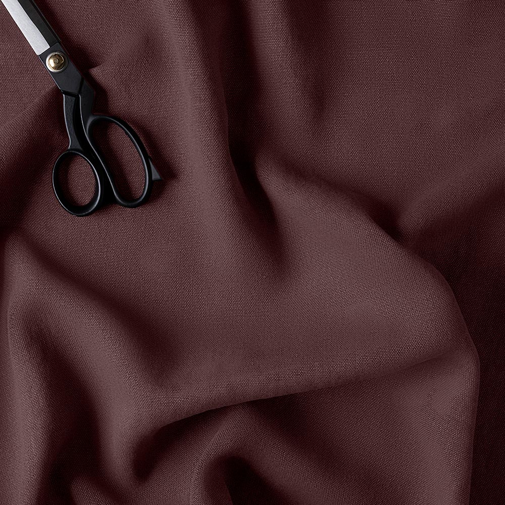 Laidback Linen Damson, Fabric With Scissor - Nicola Harding