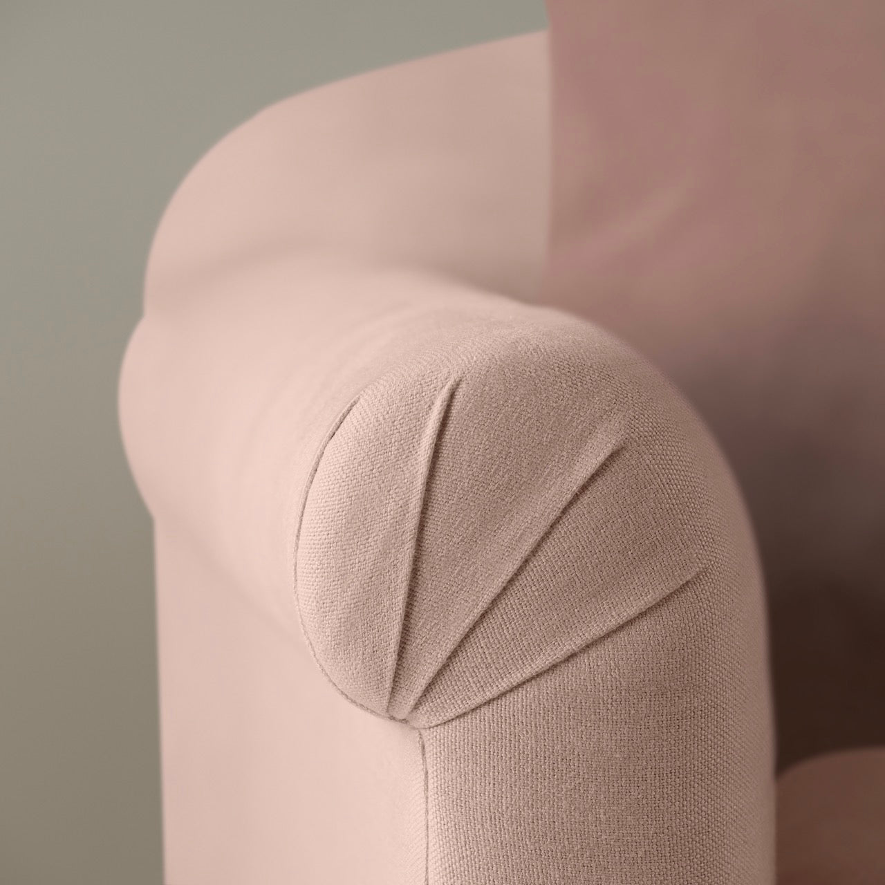Dolittle Armchair in Laidback Linen Dusky Pink