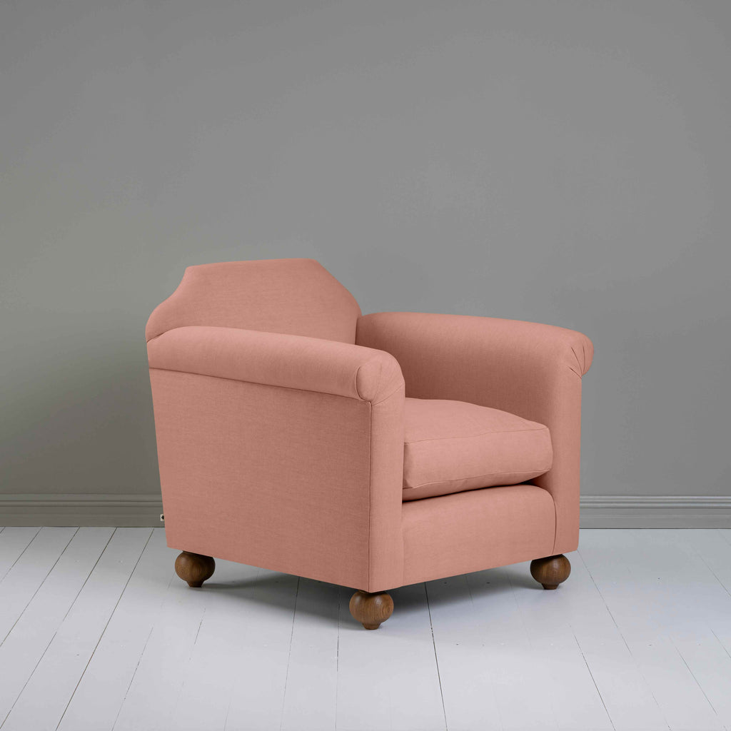 Dolittle Armchair in Laidback Linen Roseberry - Nicola Harding