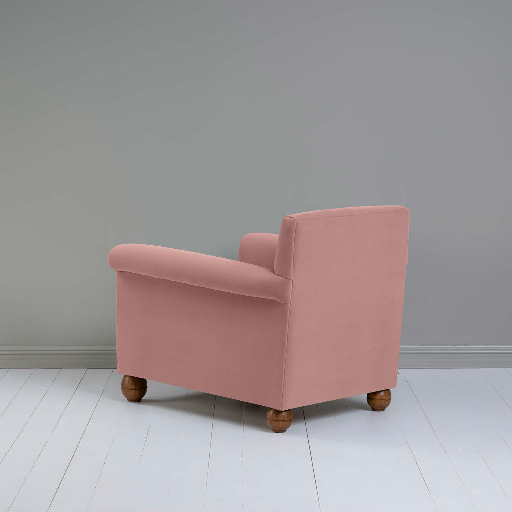 Idler Armchair in Intelligent Velvet Rose - Nicola Harding