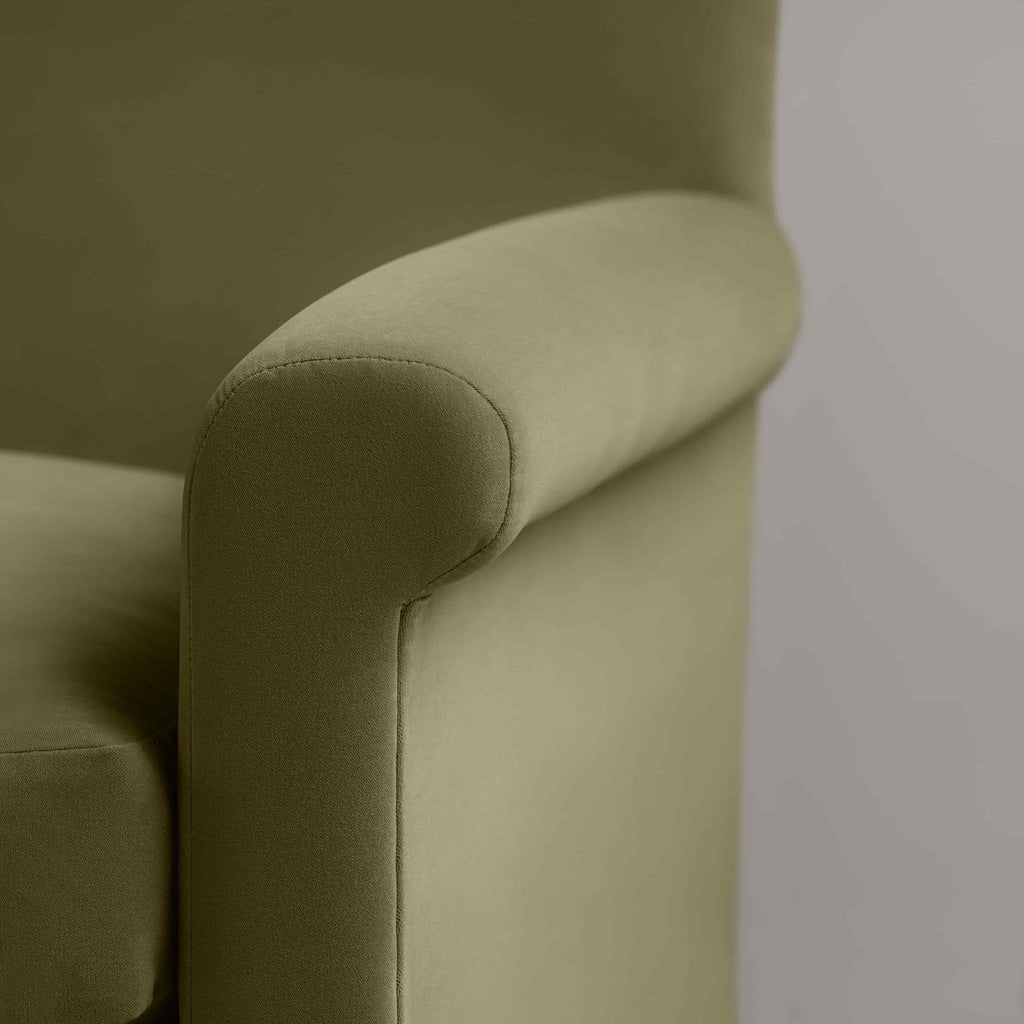 Idler Armchair in Intelligent Velvet Sepia - Nicola Harding