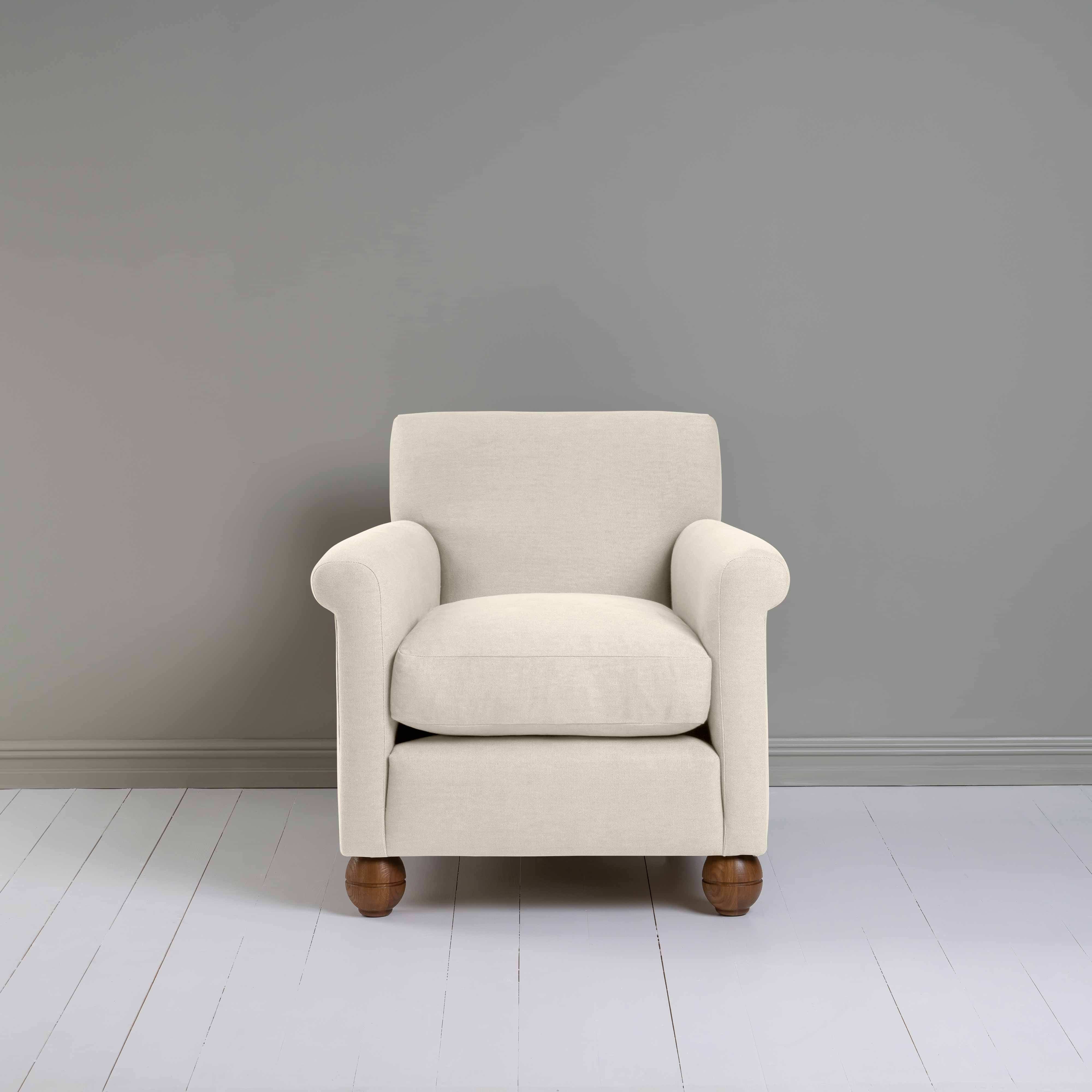 Idler Armchair in Laidback Linen Dove - Nicola Harding