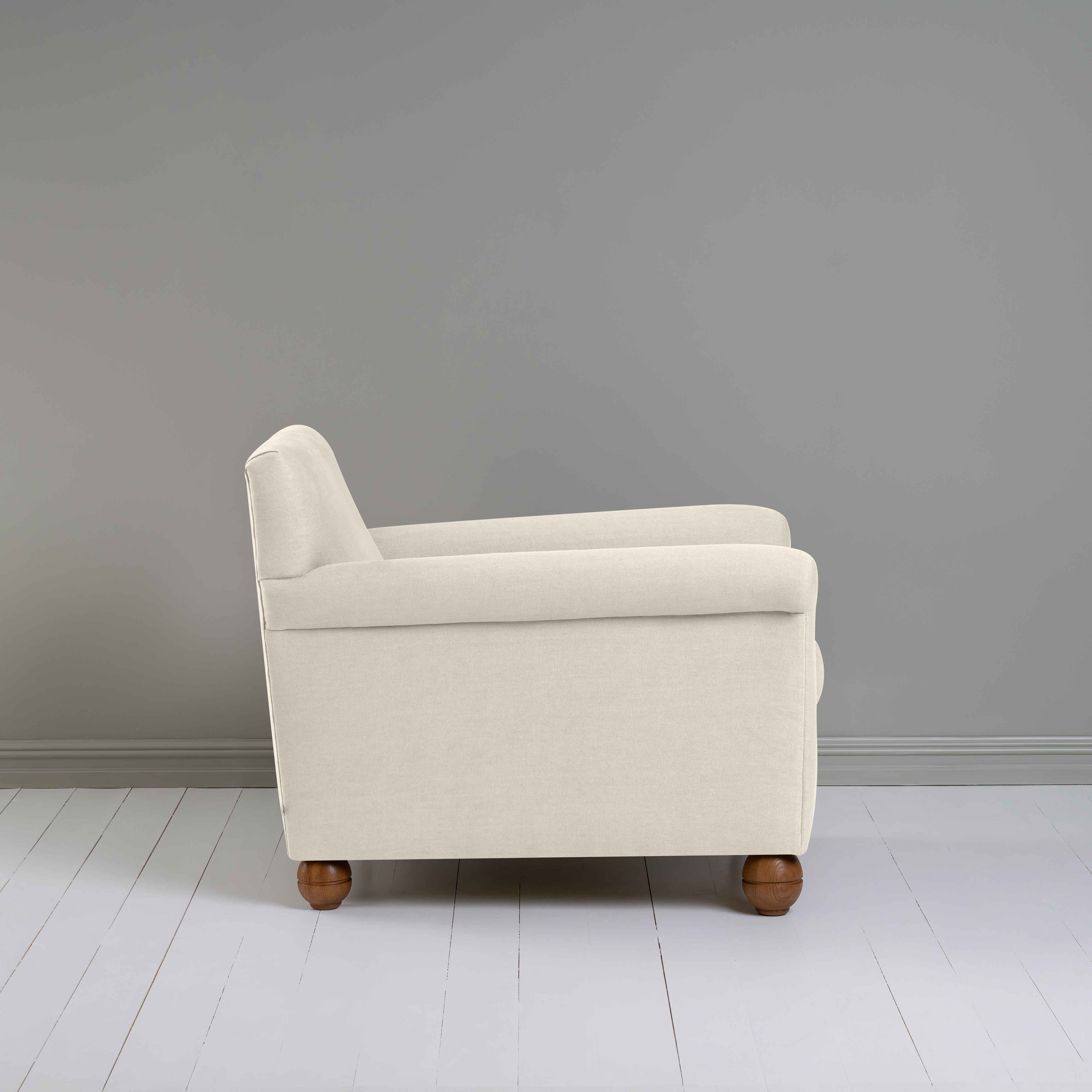 Idler Armchair in Laidback Linen Dove - Nicola Harding