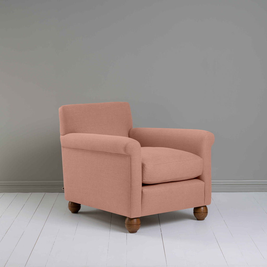 Idler Armchair in Laidback Linen Roseberry - Nicola Harding