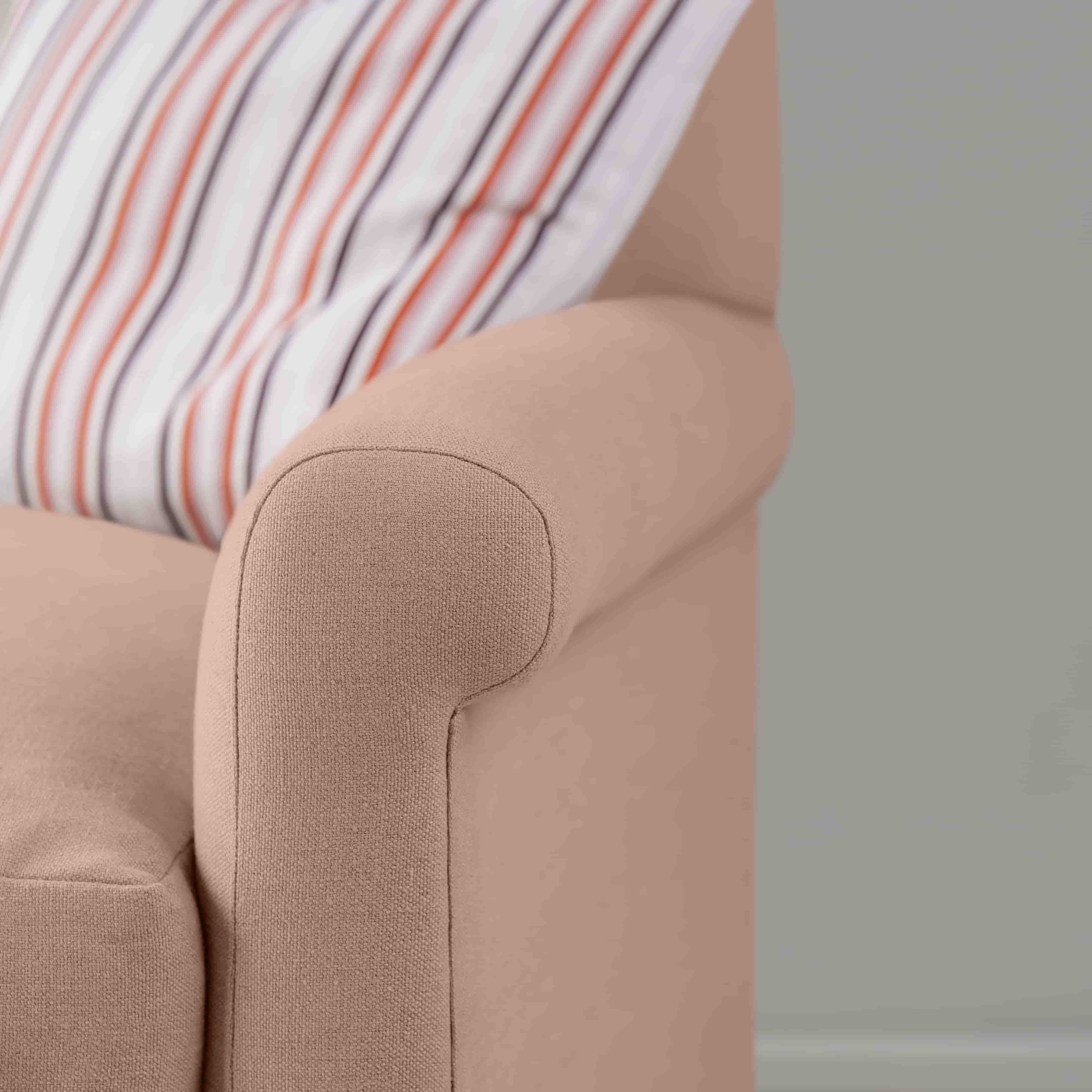 Idler Armchair in Laidback Linen Roseberry - Nicola Harding