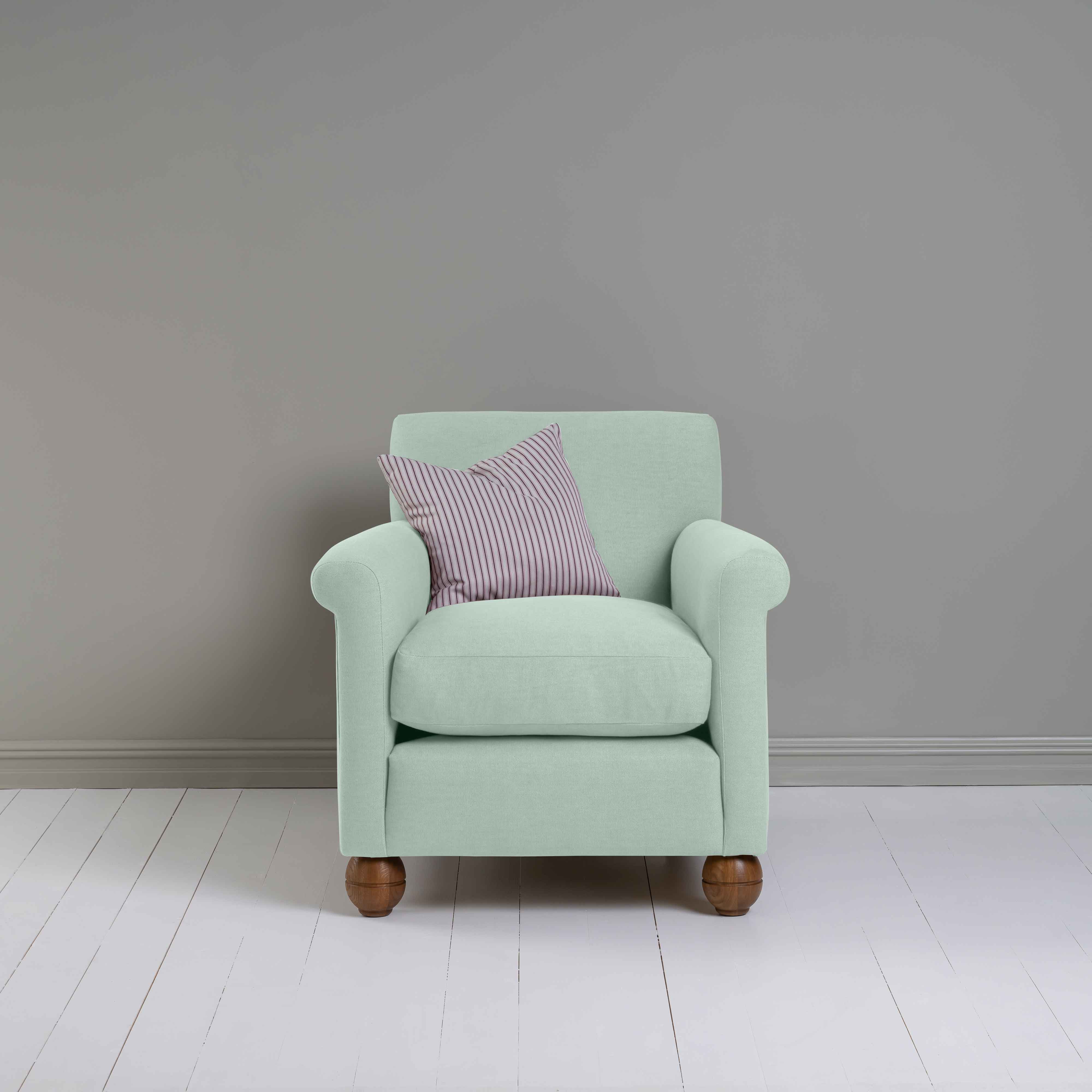 Idler Armchair in Laidback Linen Sky - Nicola Harding