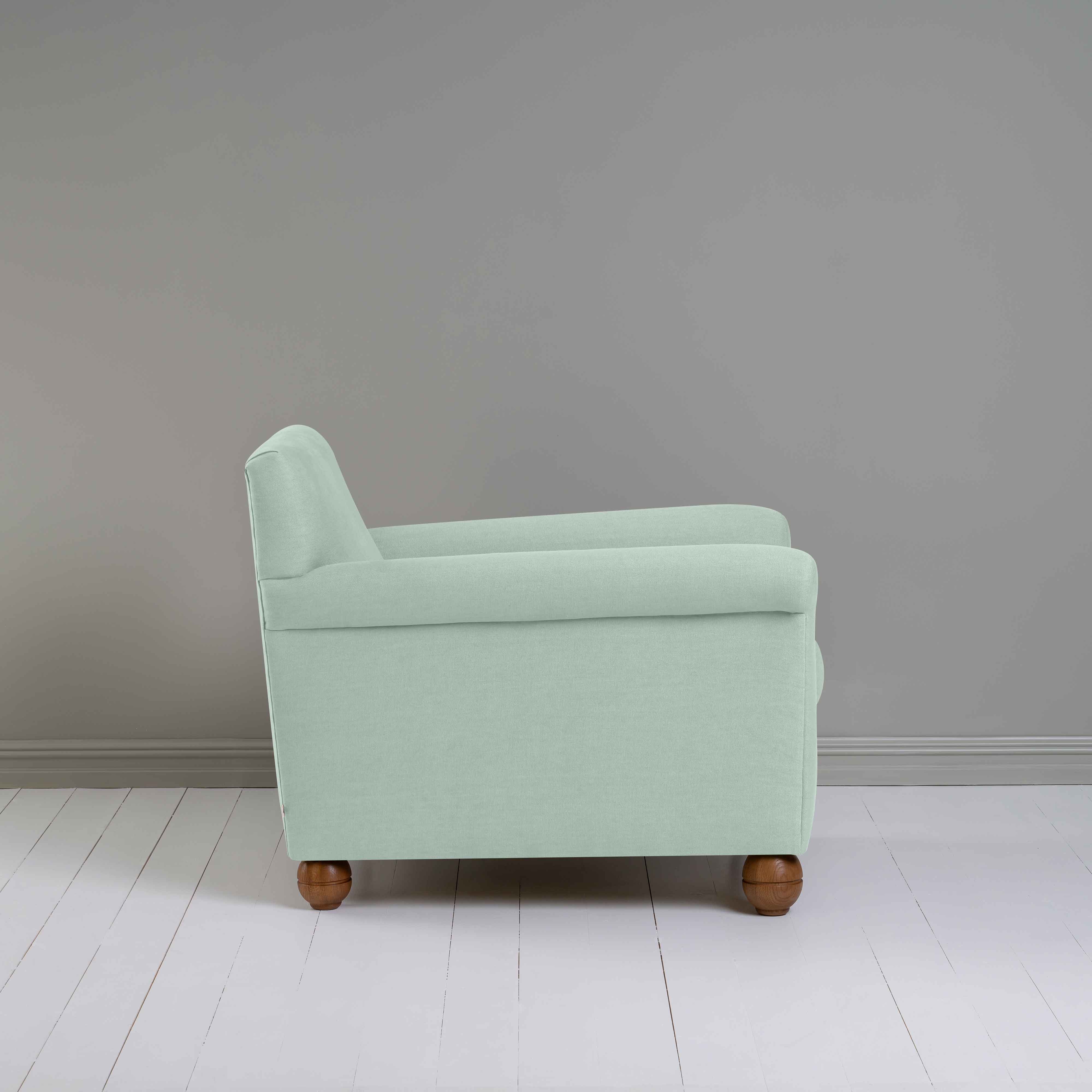 Idler Armchair in Laidback Linen Sky - Nicola Harding