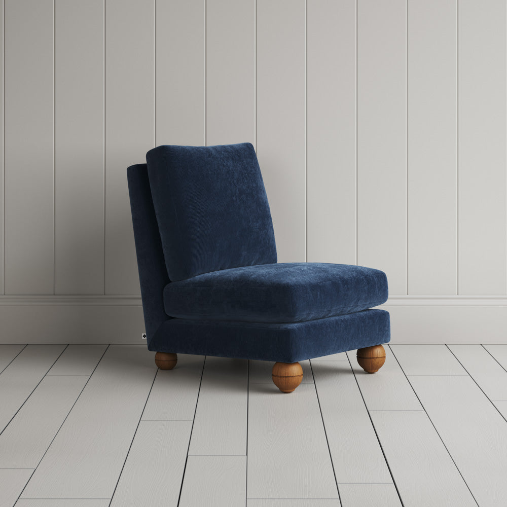 Perch Armchair in Classic Corduroy Dark Blue