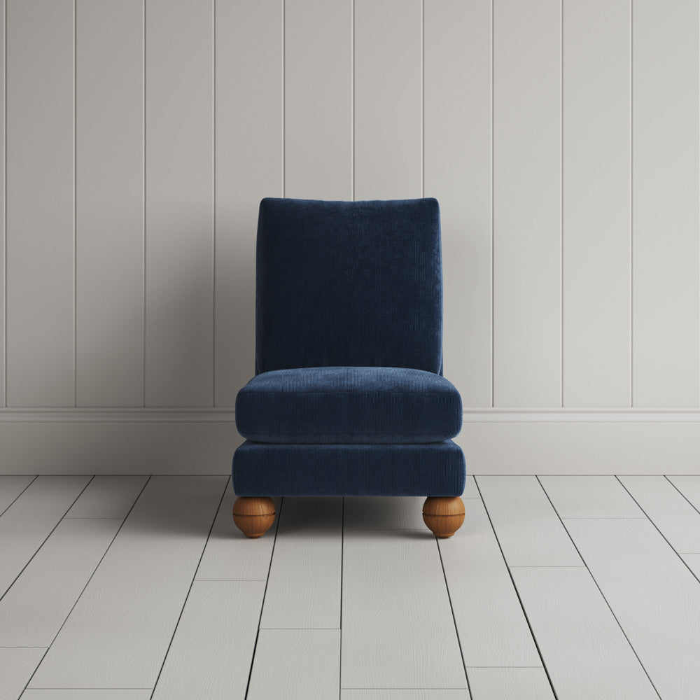 Perch Armchair in Classic Corduroy Dark Blue