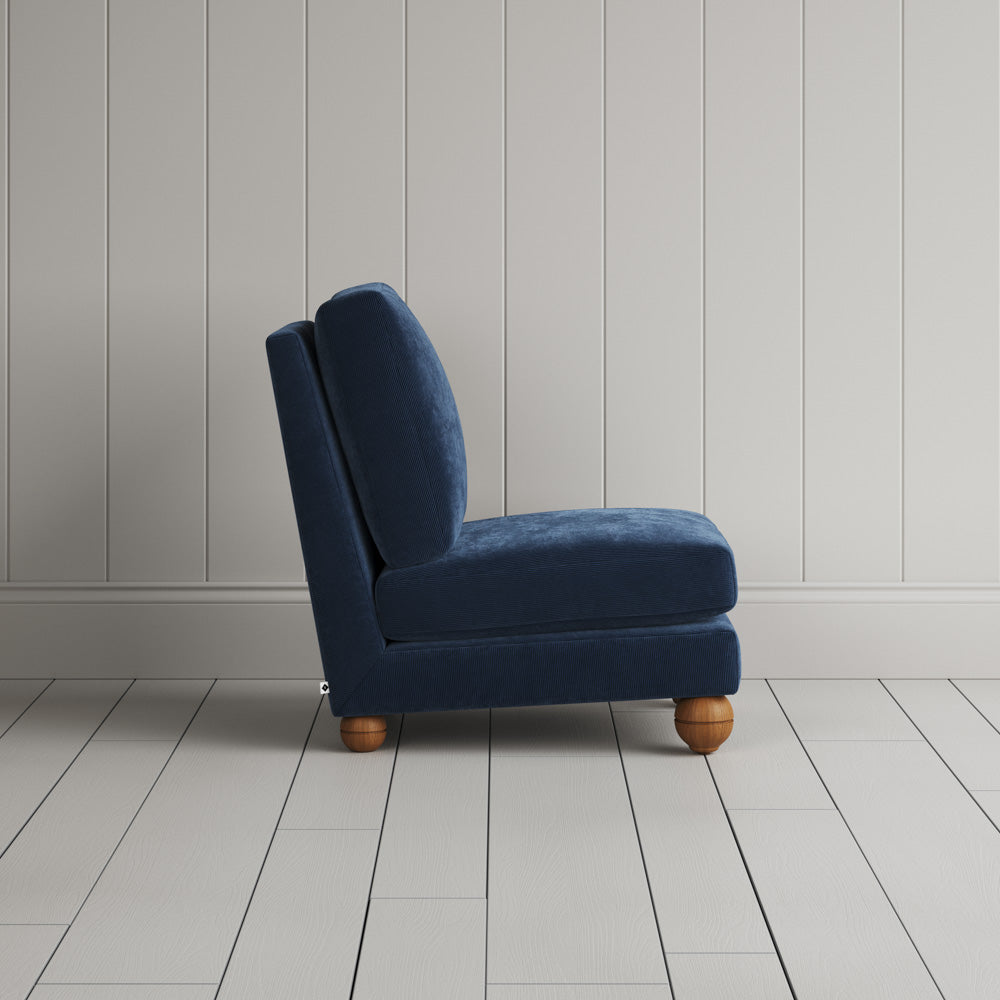 Perch Armchair in Classic Corduroy Dark Blue