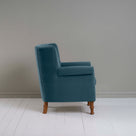 Time Out Armchair in Intelligent Velvet Aegean, Side View - NiX