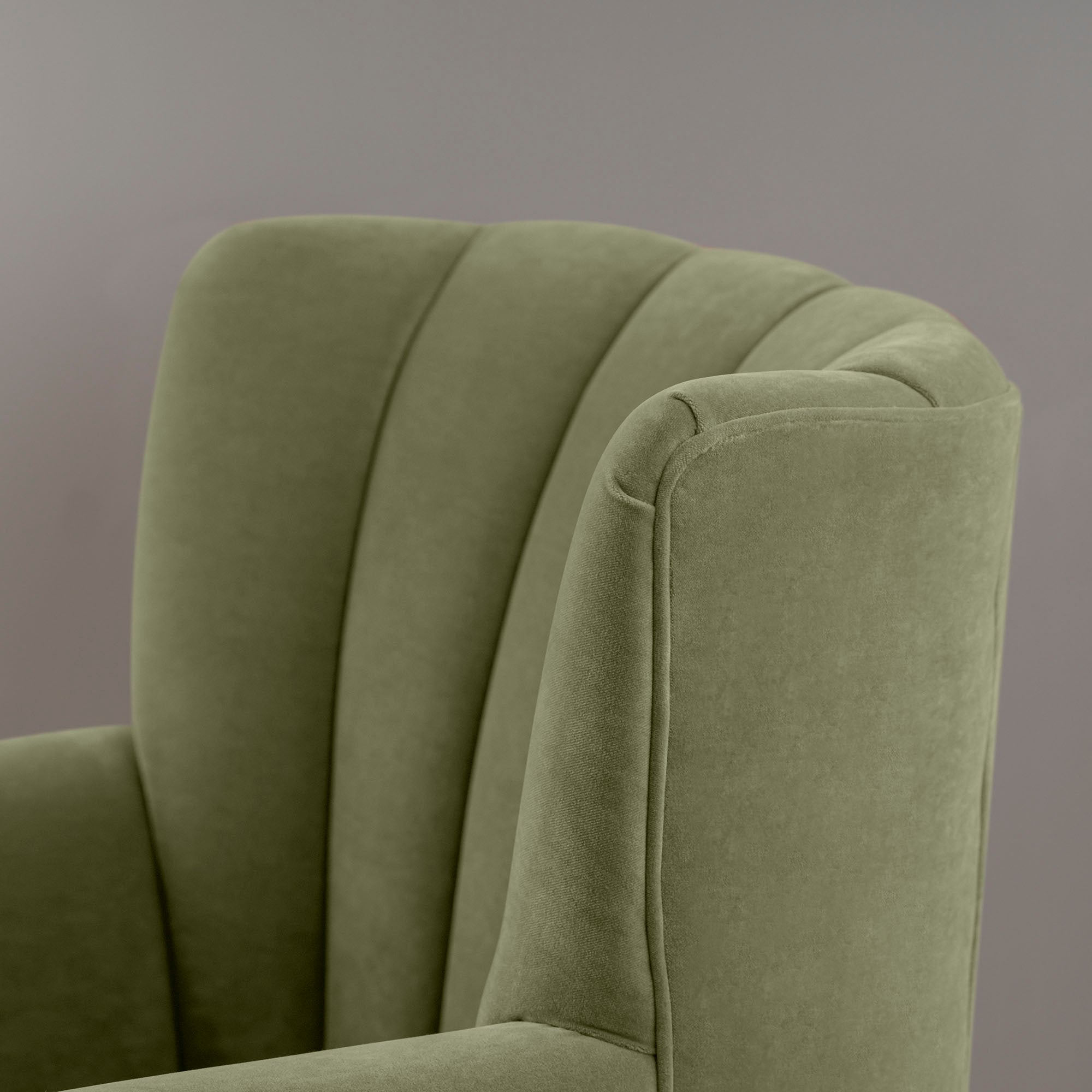  Time Out Armchair in Intelligent Velvet Green Tea 