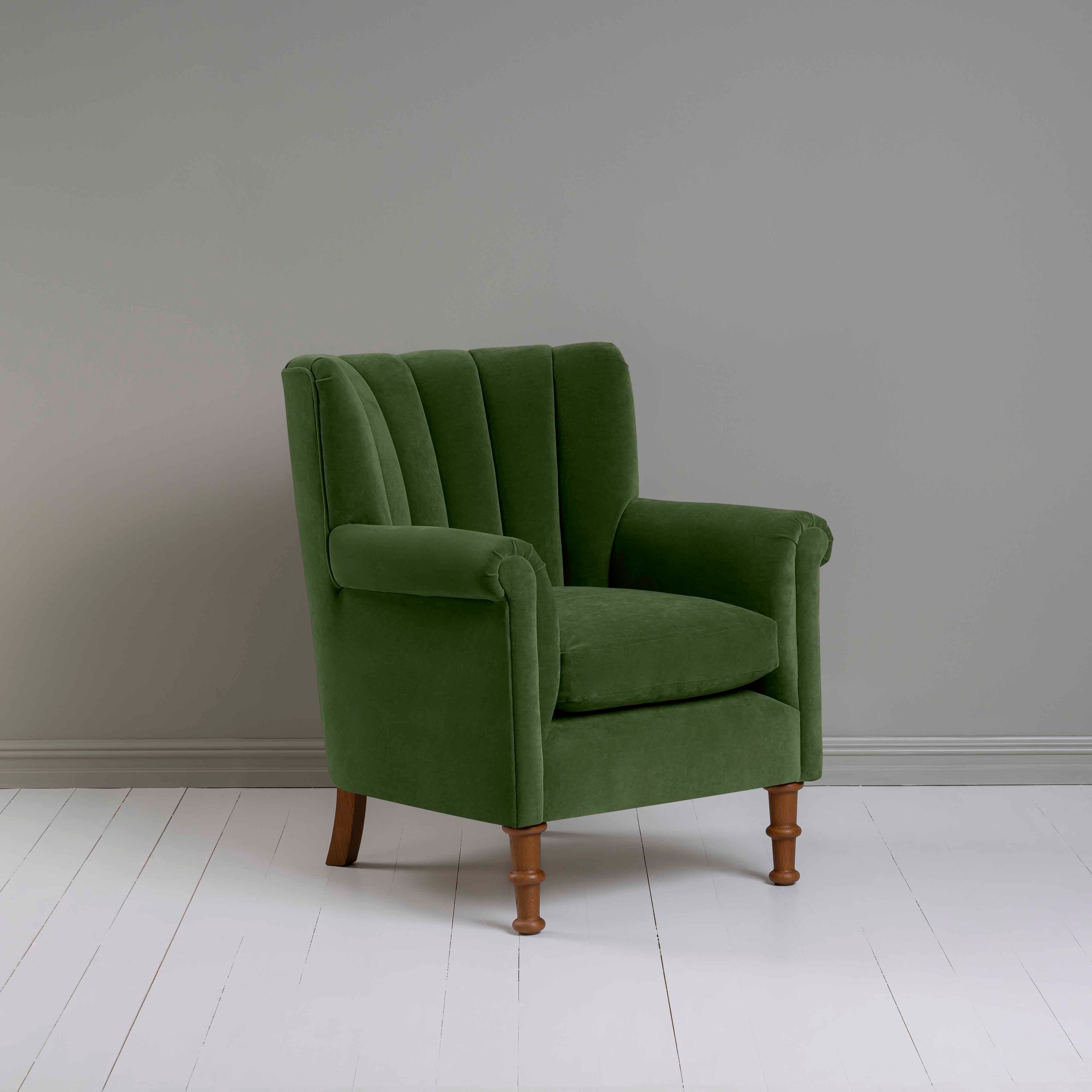 Time Out Armchair in Intelligent Velvet Juniper - NiX