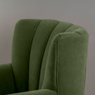 Time Out Armchair in Intelligent Velvet Juniper, High Back Design Closeup - NiX