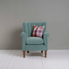 Time Out Armchair in Intelligent Velvet Mineral, Front View With Cushion - NiX