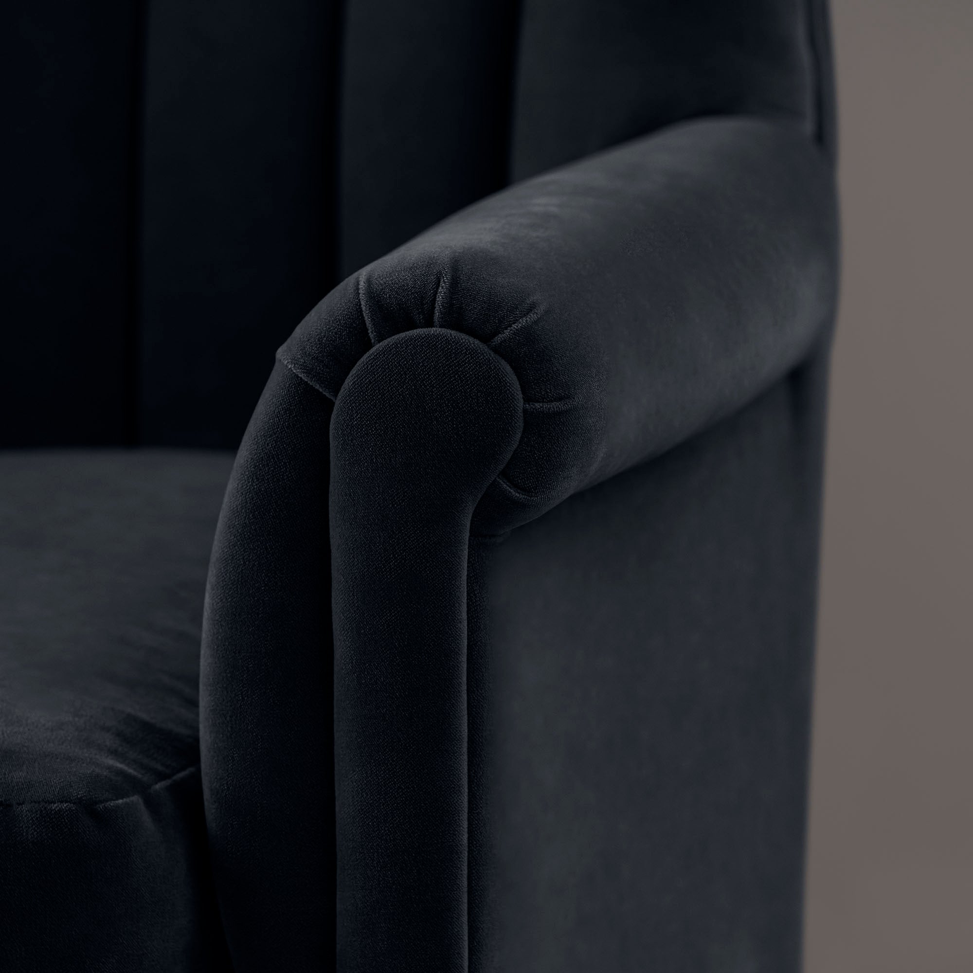  Time Out Armchair in Intelligent Velvet Onyx 