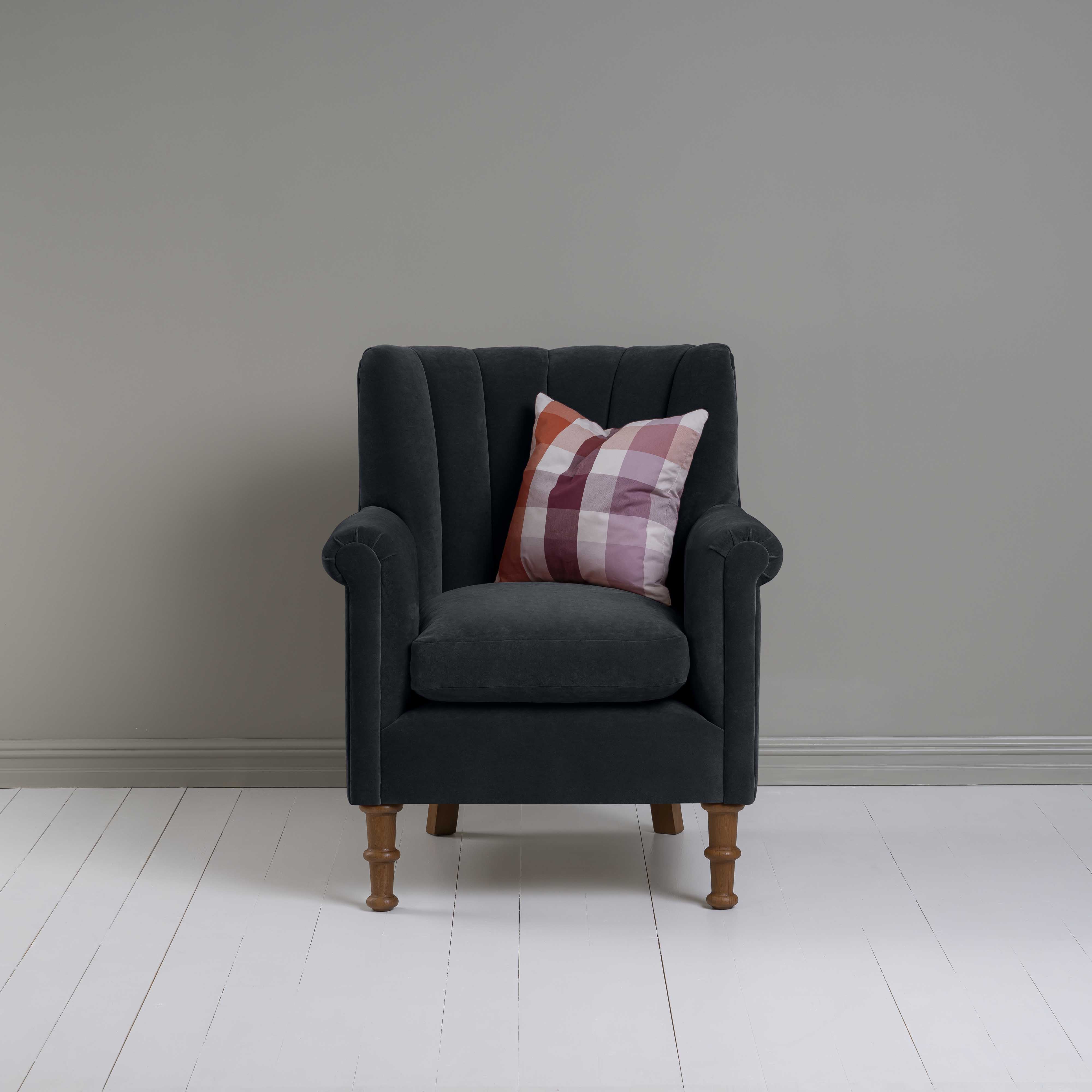  Time Out Armchair in Intelligent Velvet Onyx 
