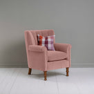 Time Out Armchair in Intelligent Velvet Rose, Side View With Cushion - NiX