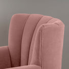 Time Out Armchair in Intelligent Velvet Rose, Back Design Finishing Closeup - NiX