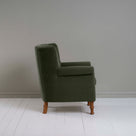 Time Out Armchair in Intelligent Velvet Seaweed, Side View - NiX