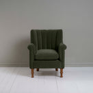 Time Out Armchair in Intelligent Velvet Seaweed, Front View - NiX