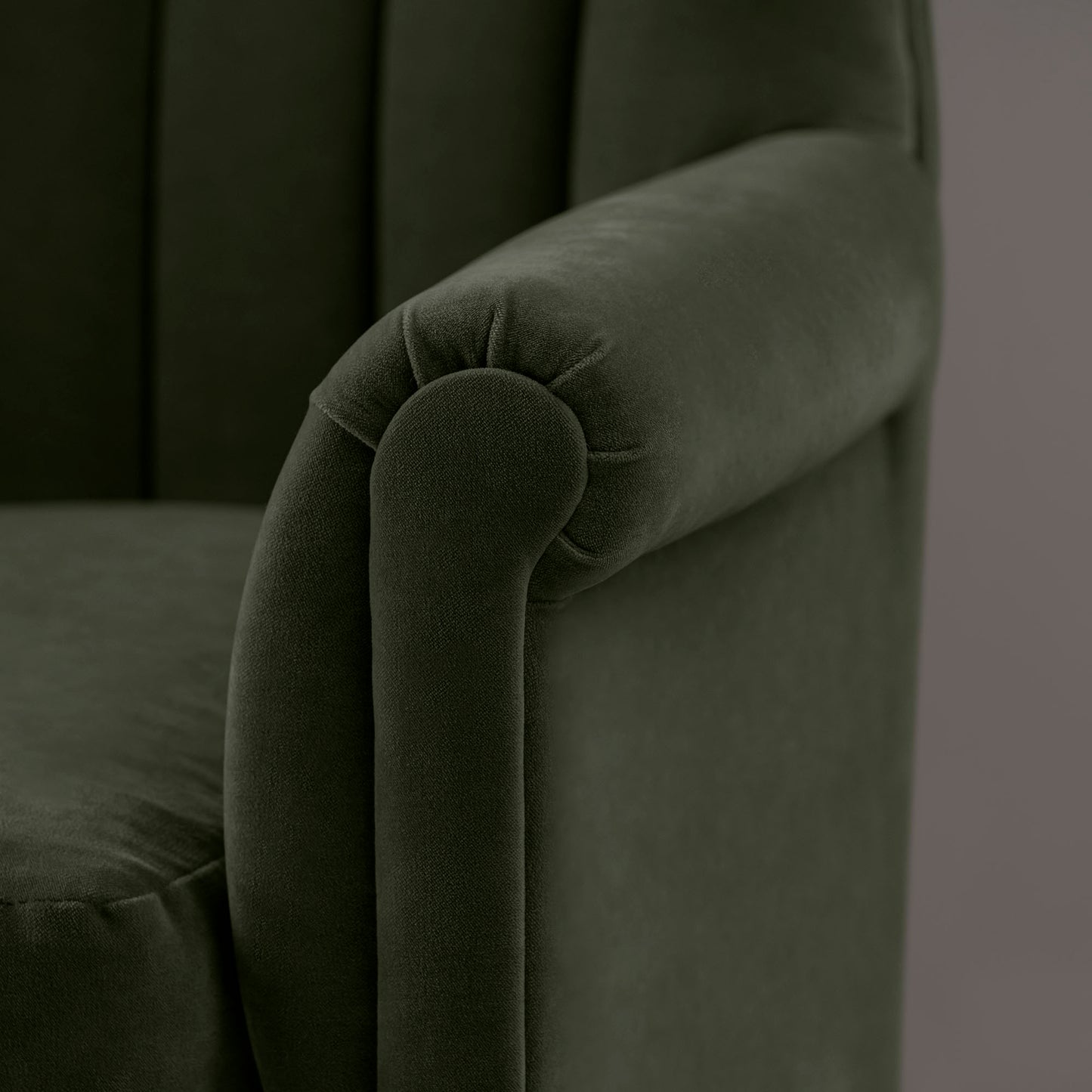 Time Out Armchair in Intelligent Velvet Seaweed