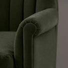 Time Out Armchair in Intelligent Velvet Seaweed, Arm Closeup Design - NiX