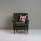 Time Out Armchair in Intelligent Velvet Seaweed, Front View With Cushion - NiX