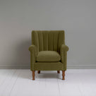 Time Out Armchair in Intelligent Velvet Sepia, Front View - NiX